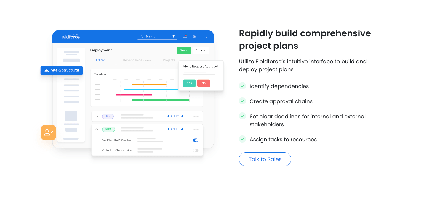 Fieldforce project planning feature section