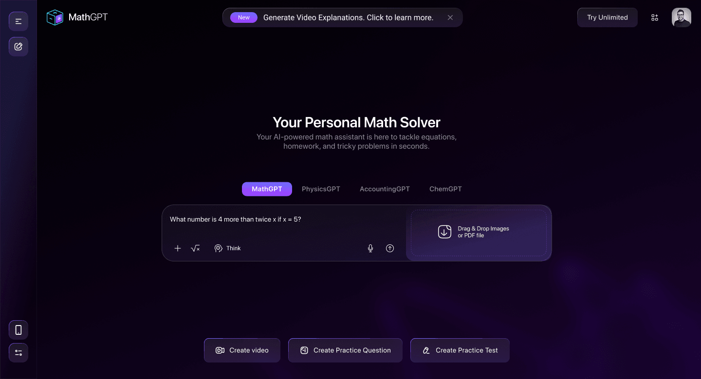 MathGPT design concept, version 2