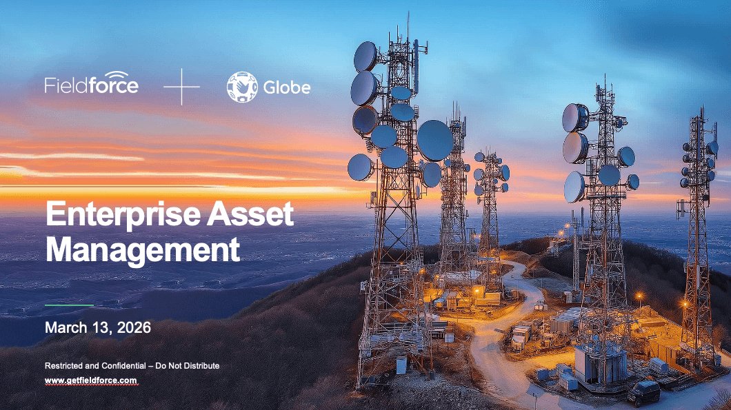Fieldforce enterprise asset management presentation cover
